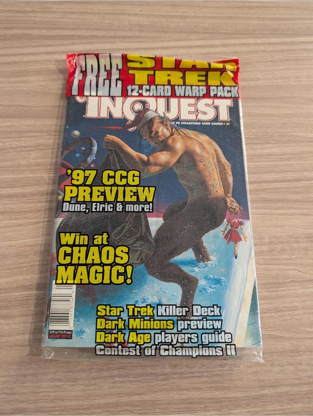 Star Trek Inquest Magazine with 12-Card Warp Pack